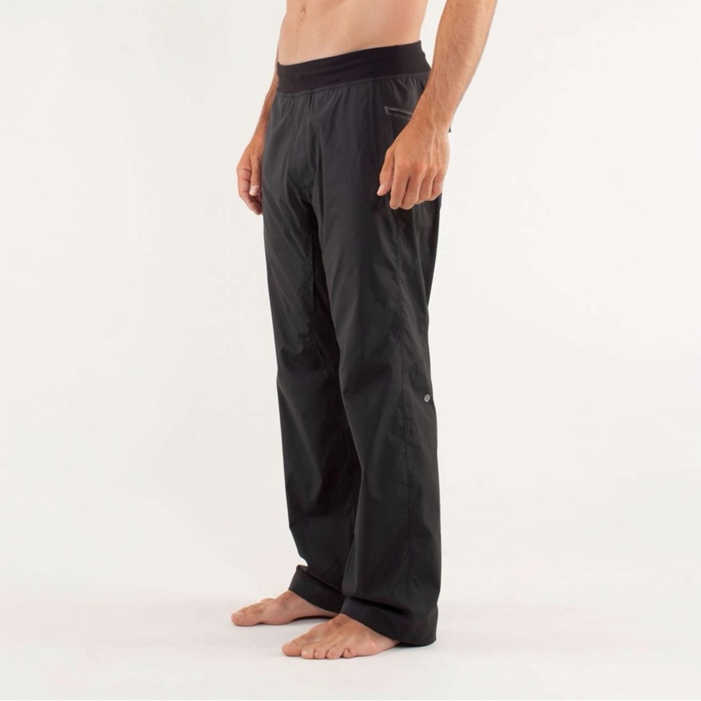 lululemon Black Presta Pants Men’s Vintage Yoga Style Running Track Pants sz XL - Picture 2 of 13